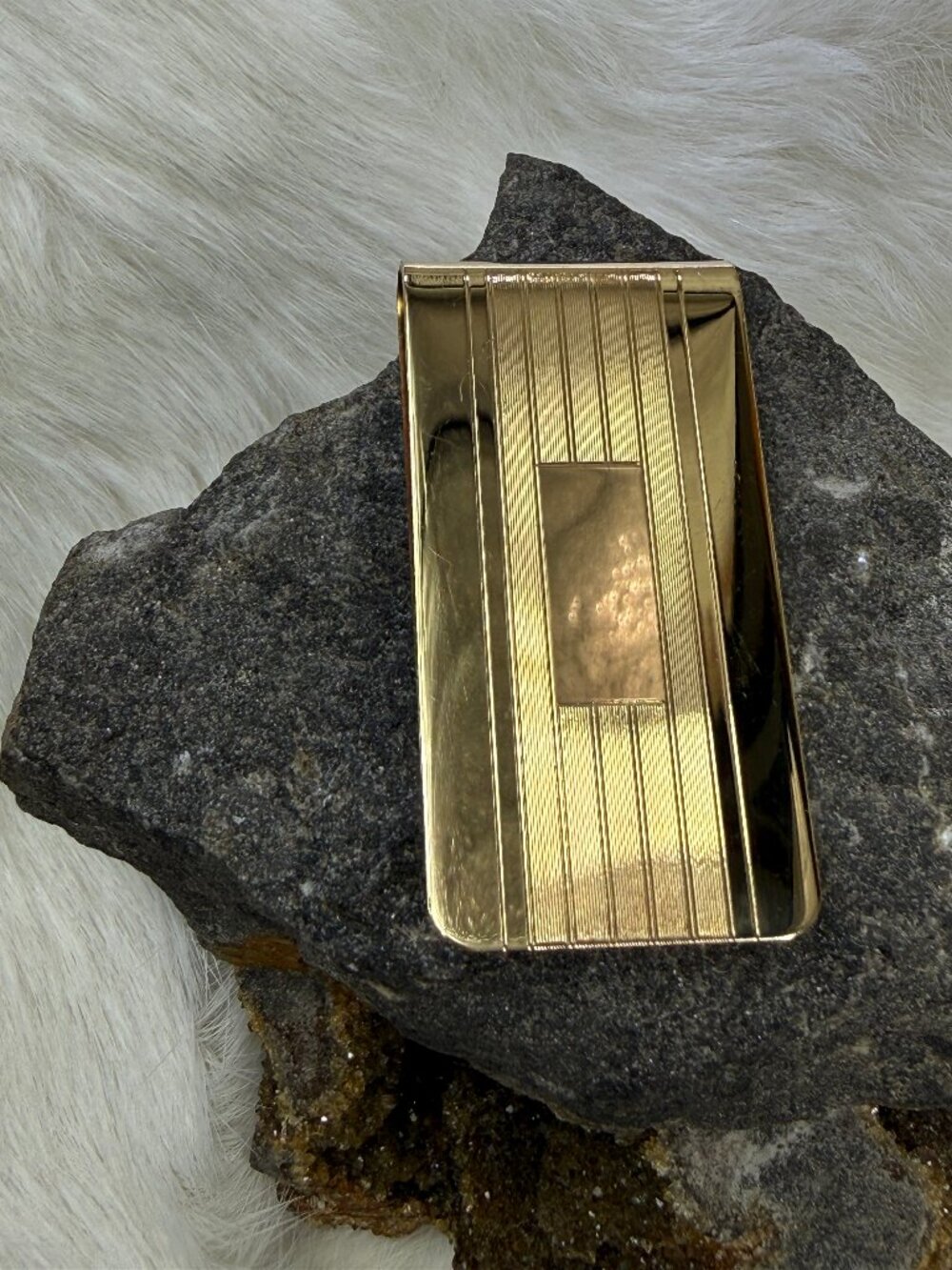 Vintage Hadley 14KT Gold Overlay Money Clip 2" X 1"
